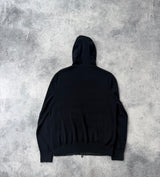 Moncler navy hooded tricot cardigan