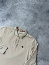 Moncler beige L/S polo shirt