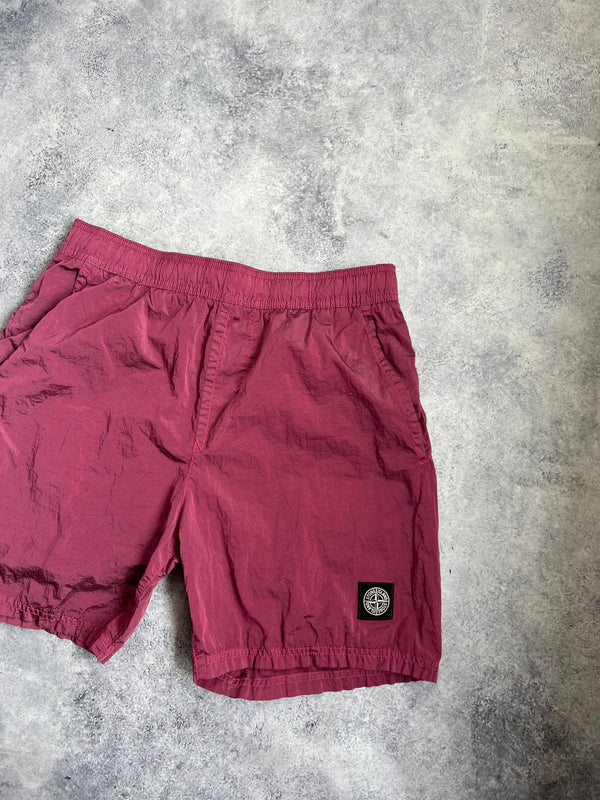 Stone island cyclamen nylon metal swim shorts