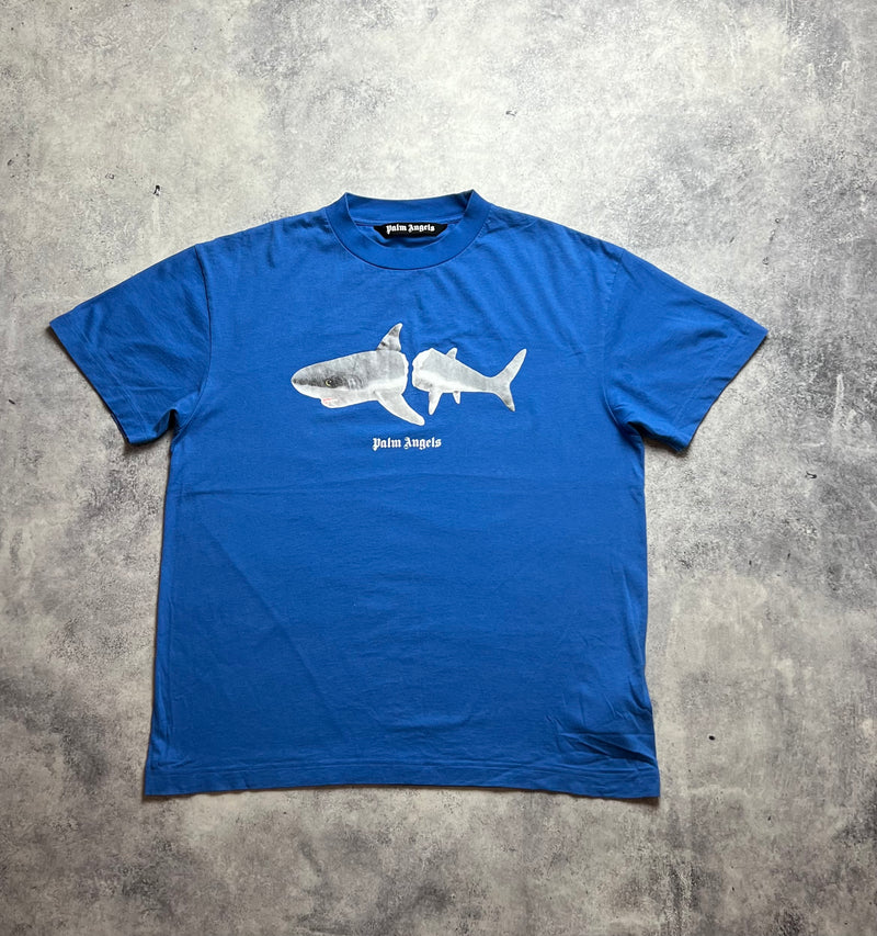 Palm angels blue shark tee
