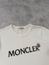 Moncler embroidered cotton white tee