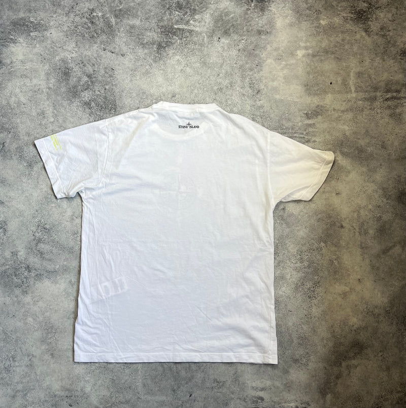 Stone island 2021 white graphic tee