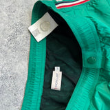 Moncler green swim shorts