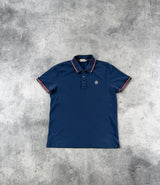 Moncler blue polo shirt