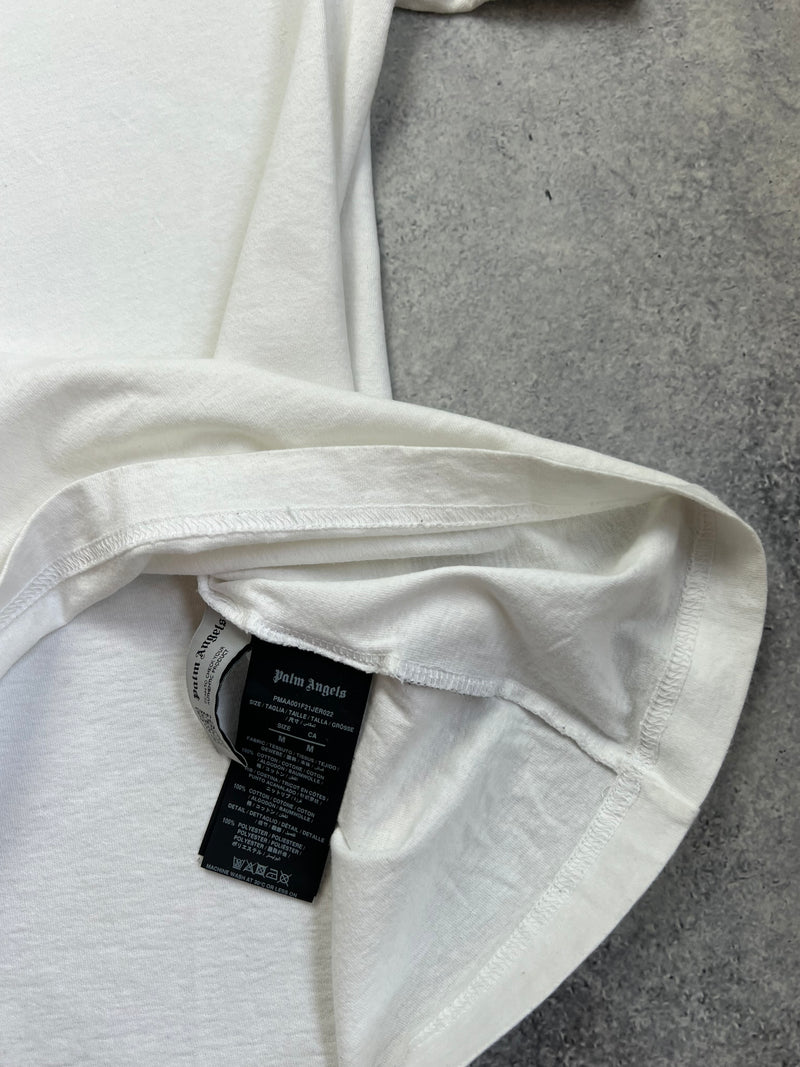 Palm angels white spray heart tee