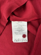 Moncler red polo shirt with arm logo