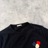 Moncler navy tri-logo tee