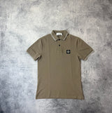 Stone island brown polo shirt