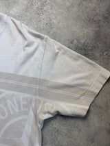 Stone island white graphic tee