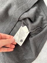 Moncler L/S charcoal grey polo shirt