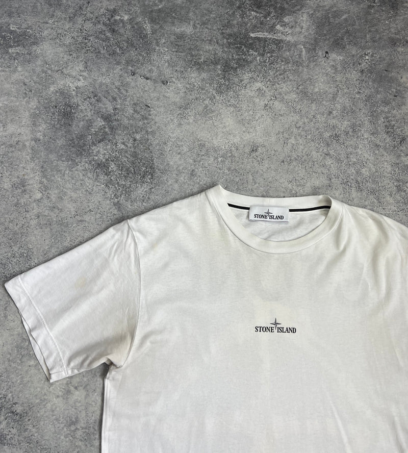 Stone island 2021 white graphic tee