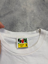 Bape blue camo shark graphic white tee