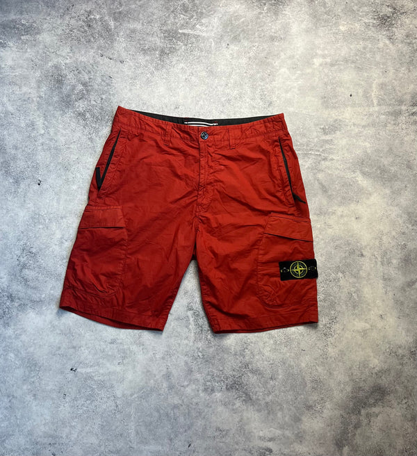 Stone island 2019 brick red cargo shorts