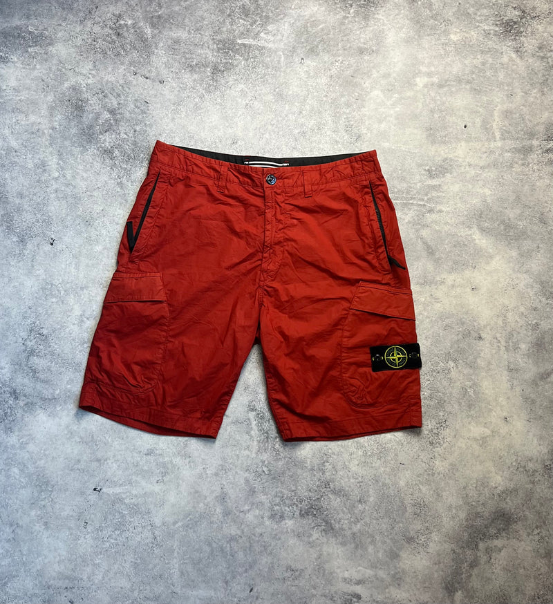 Stone island 2019 brick red cargo shorts