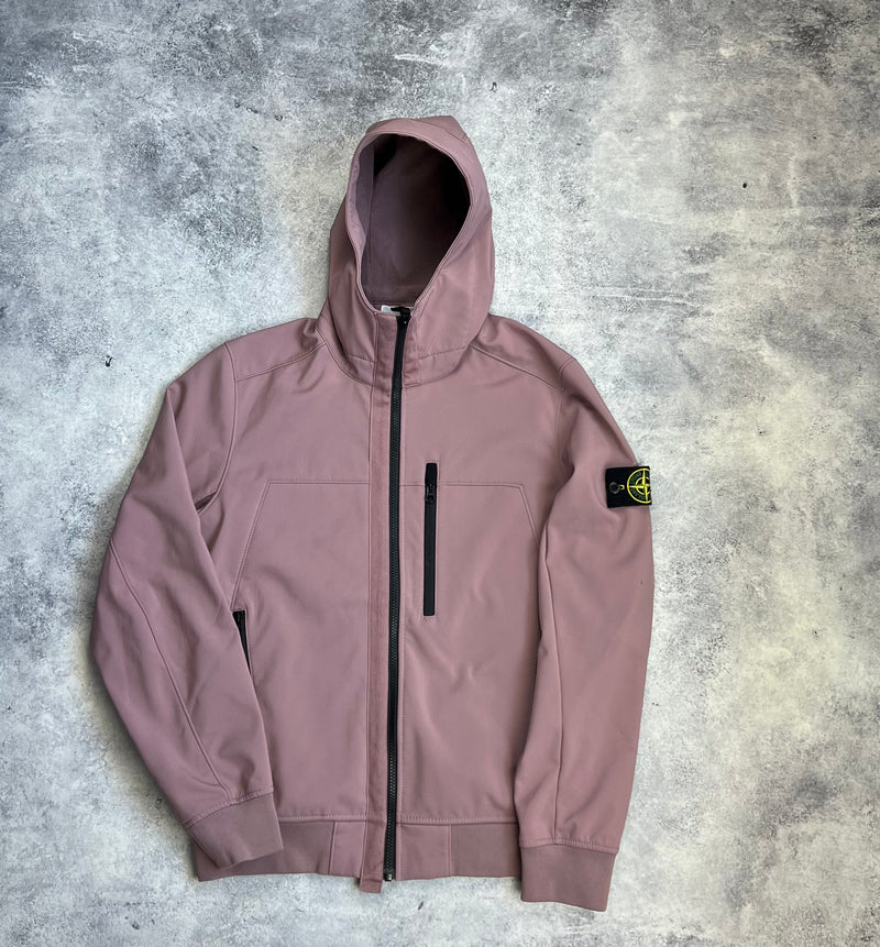 Stone island 2018 dusty rose soft shell-r jacket