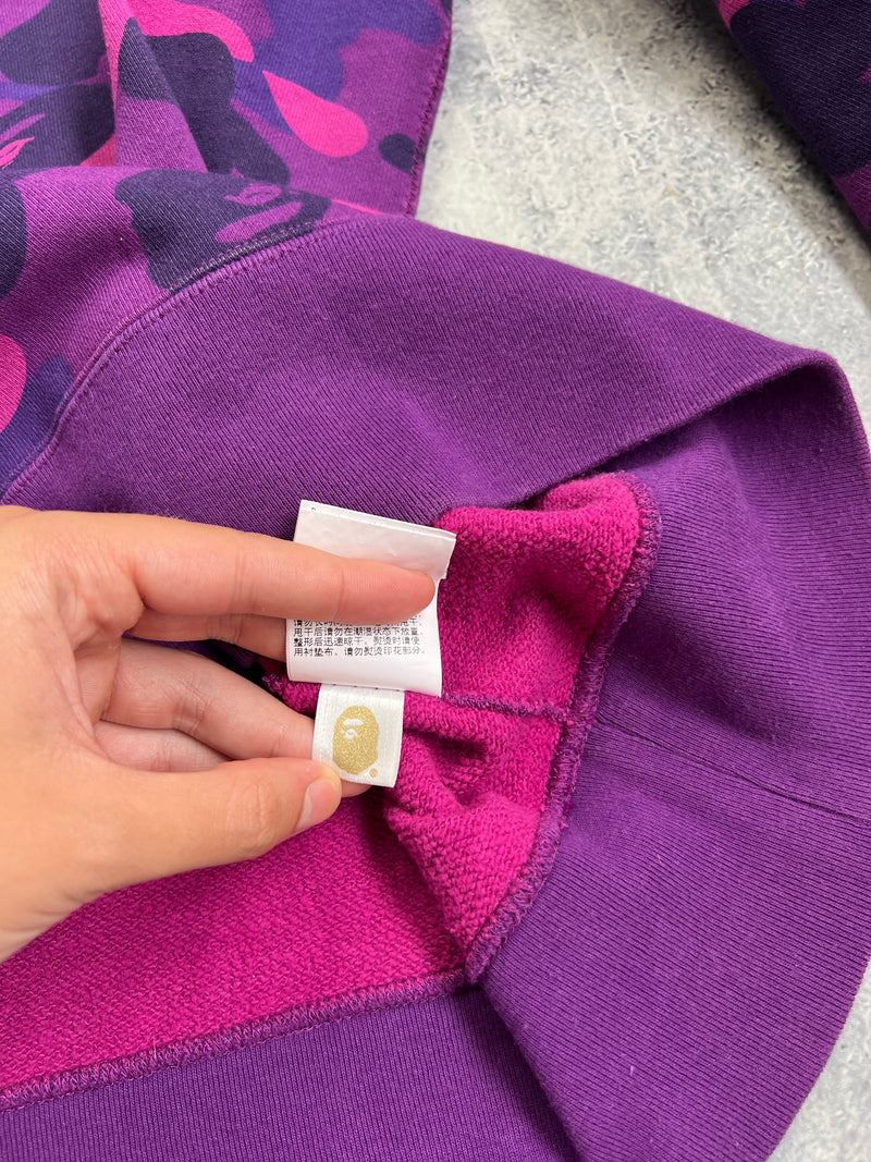 Bape purple camo jumper