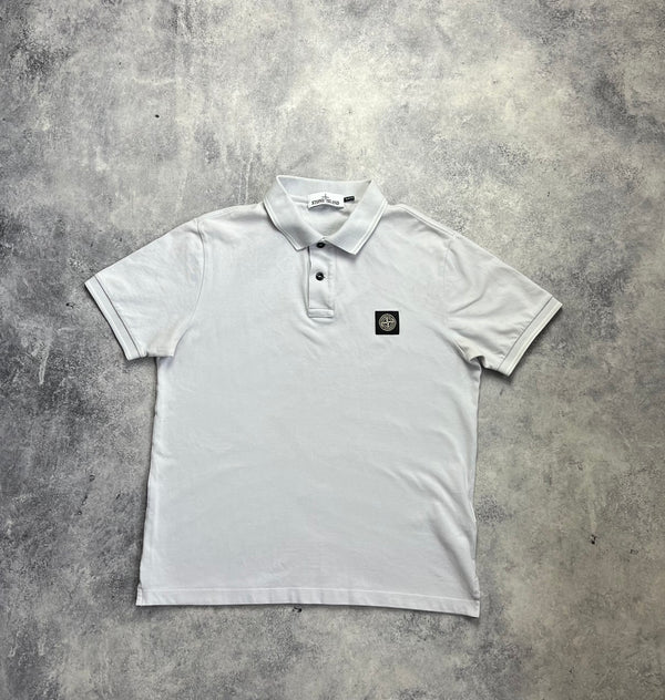 Stone island 2018 grey polo shirt