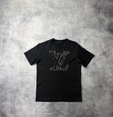 Louis Vuitton black stitch logo tee