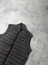 Canada goose iron grey hybridge knit gilet black label