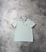 Moncler light blue polo shirt