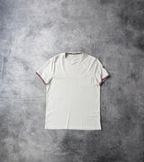 Moncler white arm logo tee with pocket