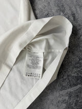 Moncler white arm logo tee with pocket