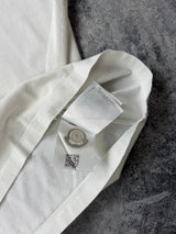 Moncler white arm logo tee with pocket
