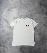 Moncler white tri logo tee