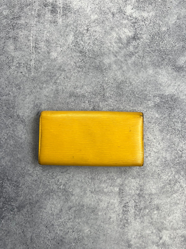 Louis Vuitton vintage yellow Epi leather purse